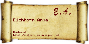 Eichhorn Anna névjegykártya